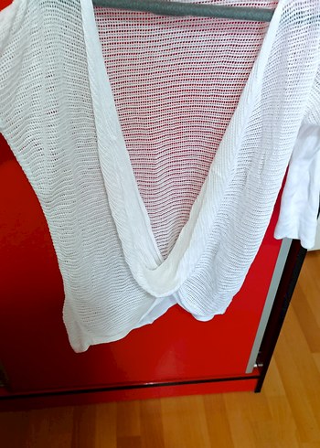 Beyaz Drapeli Kadın kazak - Görsel 6