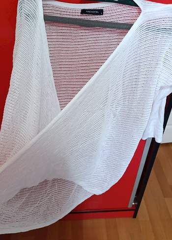 Beyaz Drapeli Kadın kazak - Görsel 3