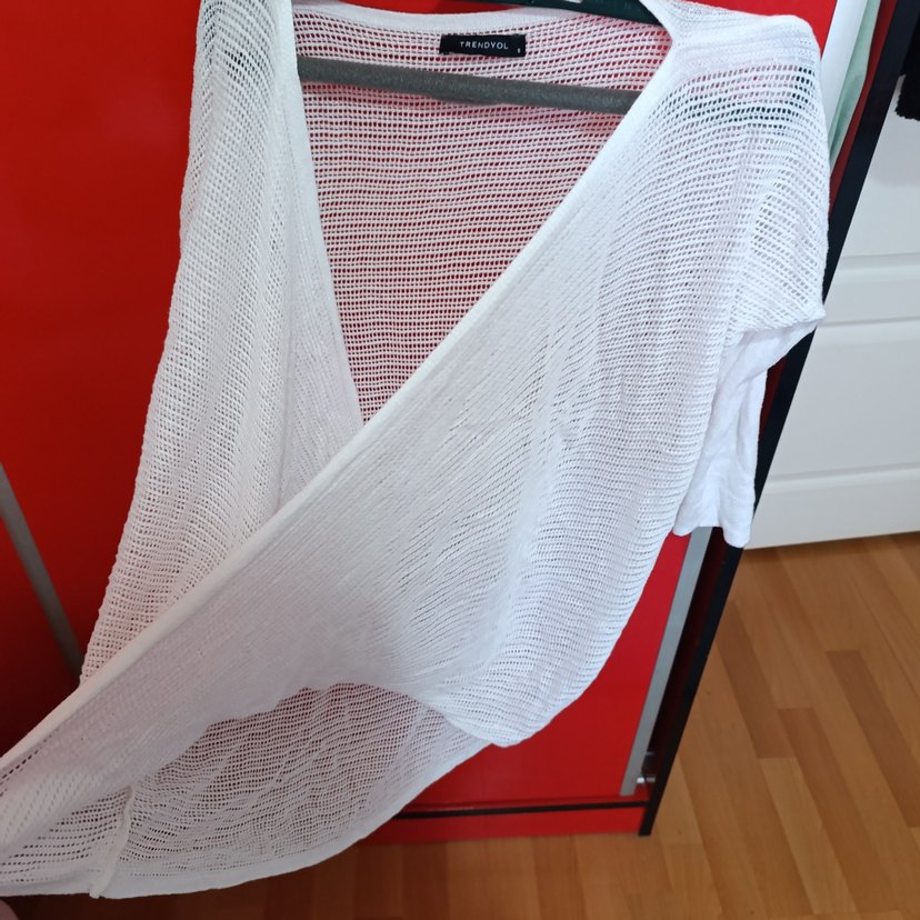 Beyaz Drapeli Kadın kazak - Görsel 3