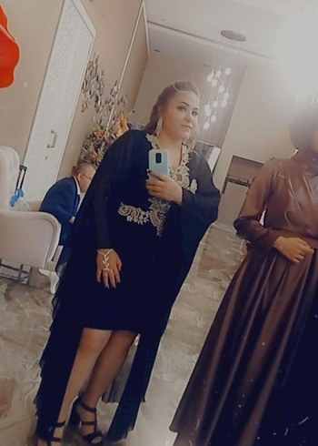 Uzun Siyah mini  Bohem V Yaka abiye - Görsel 5