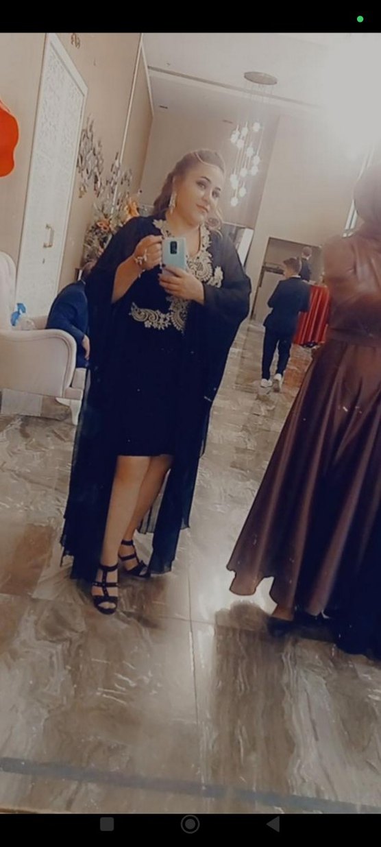 Uzun Siyah mini  Bohem V Yaka abiye - Görsel 2