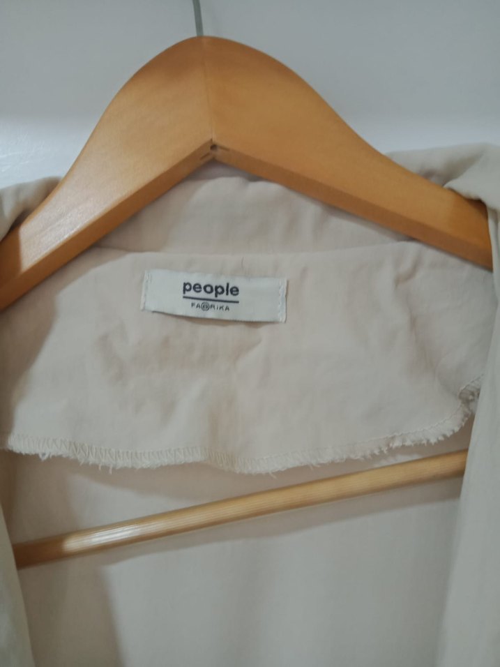 FABRİKA Bej Keten Midi Trençkot - Görsel 2