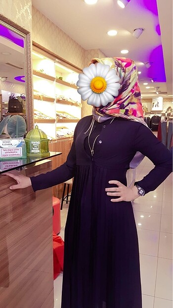 Şifon pliseli elbise tunik kap