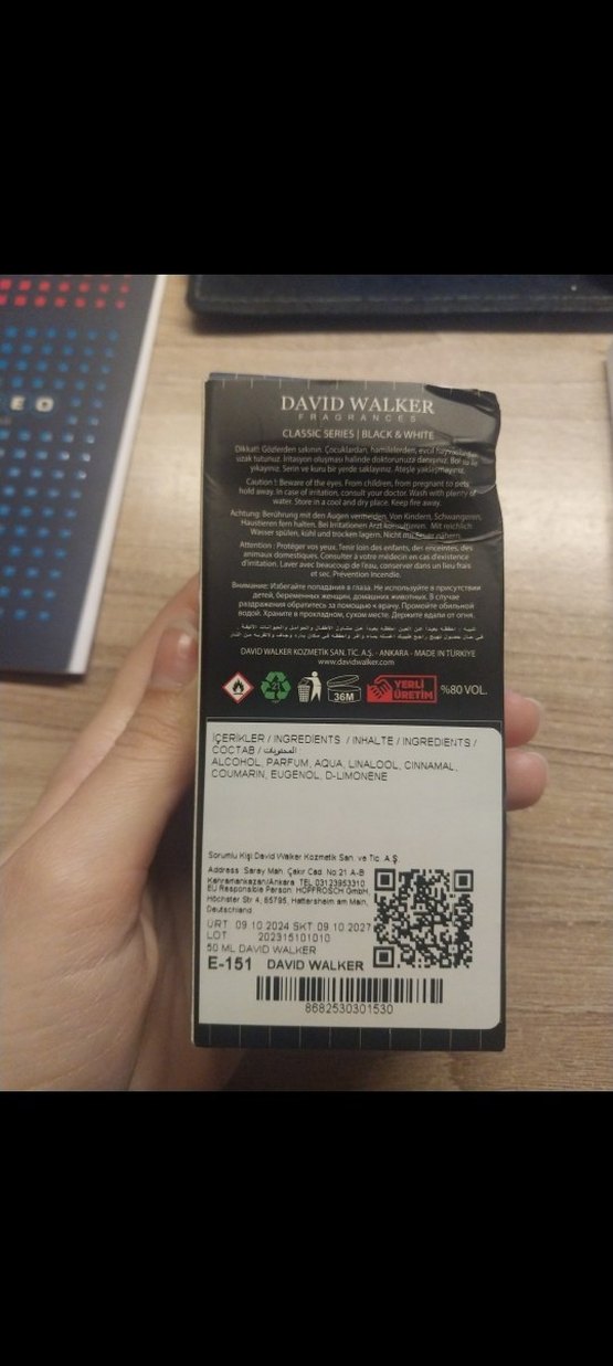 David Walker E151 50 ml Erkek Parfüm - Görsel 3