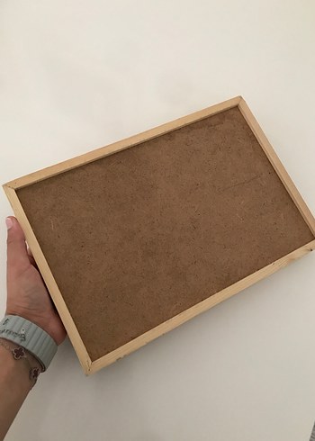  Beden Renkli Desenli Ahşap Tepsi