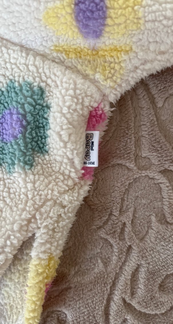 Çiçek Desenli Kapüşonlu Kız Çocuk Ceketi - Görsel 4