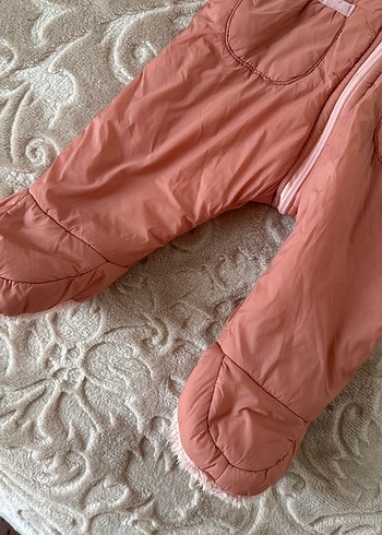 Pembe Kürklü Bebek Kız Tulumu - Görsel 2