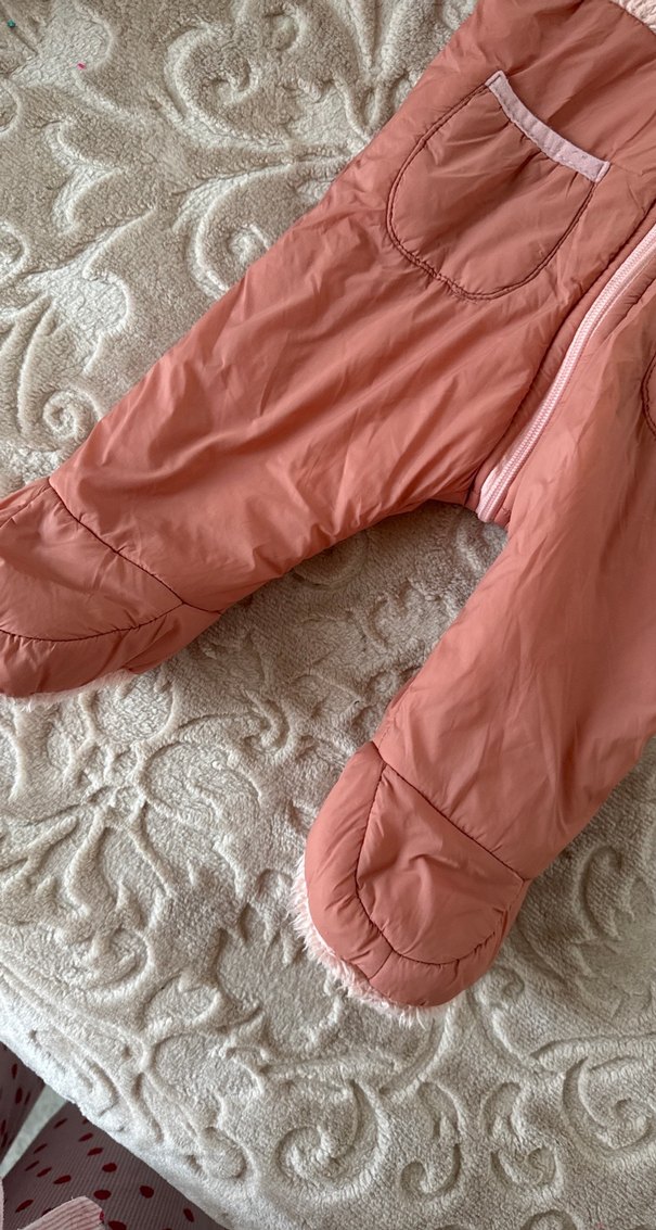 Pembe Kürklü Bebek Kız Tulumu - Görsel 2