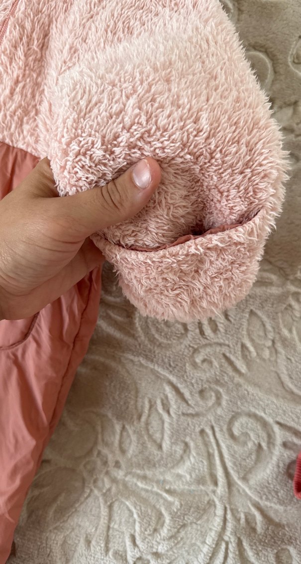 Pembe Kürklü Bebek Kız Tulumu - Görsel 3