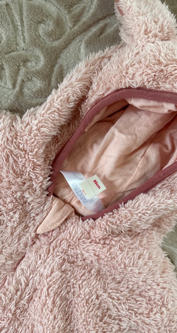 Pembe Kürklü Bebek Kız Tulumu - Görsel 4