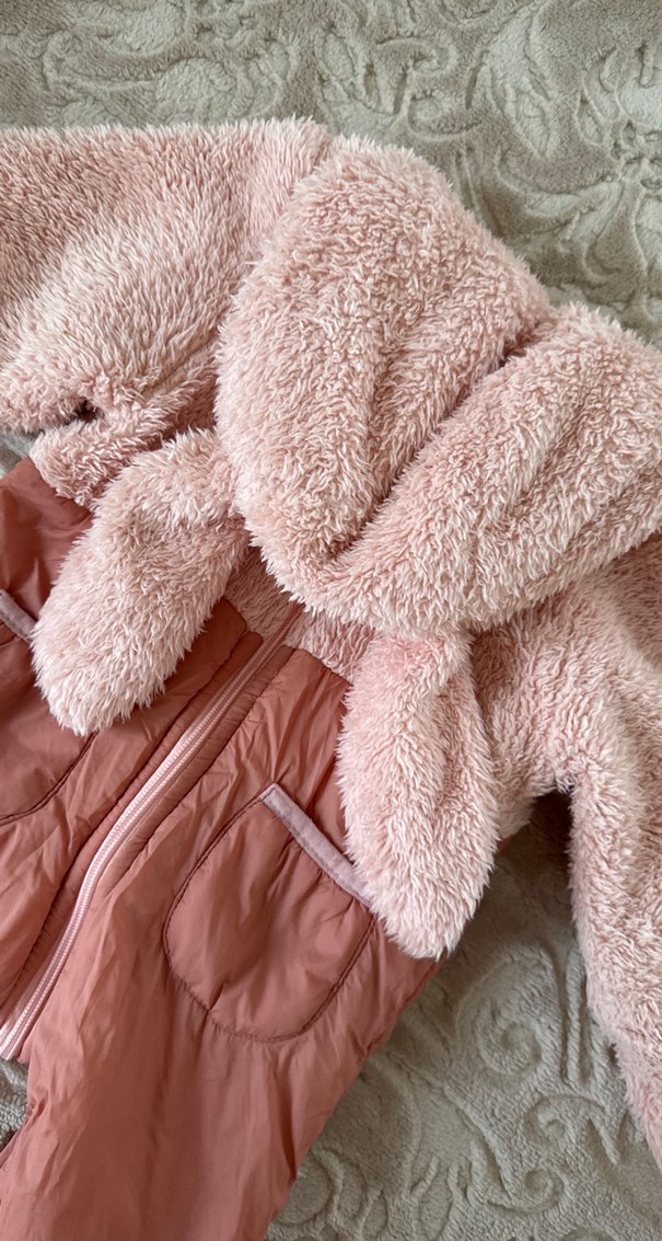 Pembe Kürklü Bebek Kız Tulumu - Görsel 5