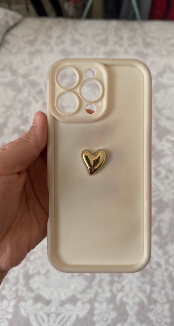 Düğmeli Beyaz Bohem Telefon Kılıfı - Görsel 3