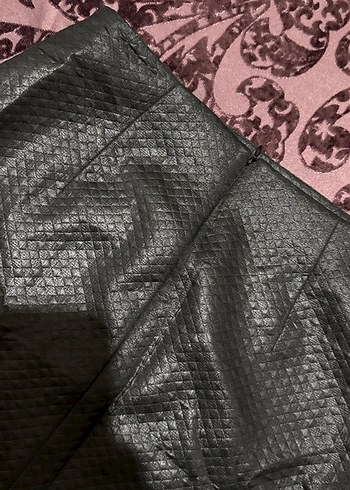 Yılan Desenli siyah Mini Etek - Görsel 3