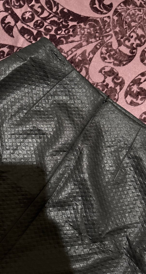 Yılan Desenli siyah Mini Etek - Görsel 3