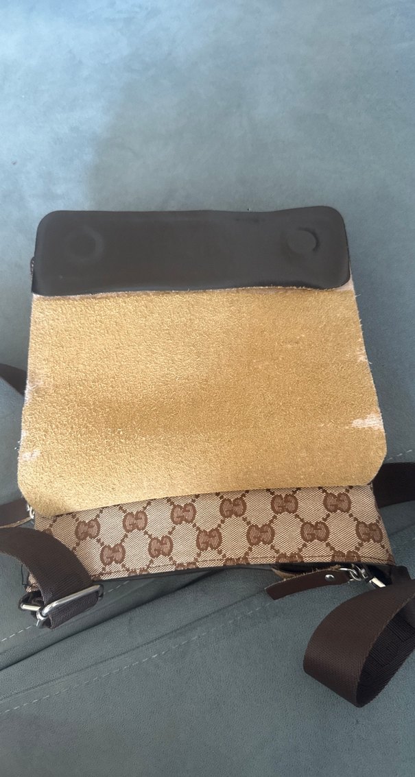 Kahverengi Deri Kadın Çapraz Çanta - Görsel 4