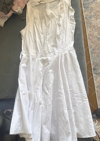 Beyaz Midi Kadın Elbise