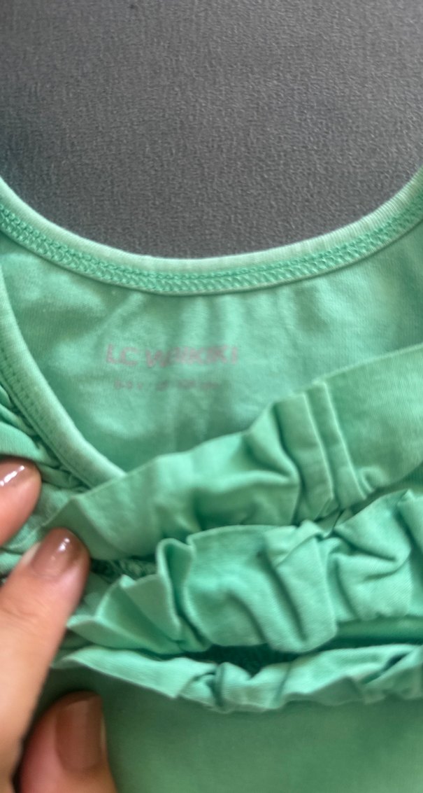 Yeşil Kız Çocuk Atlet - Görsel 2