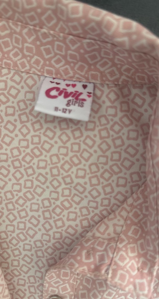 Düğmeli Pembe Midi çocuk Elbise - Görsel 2