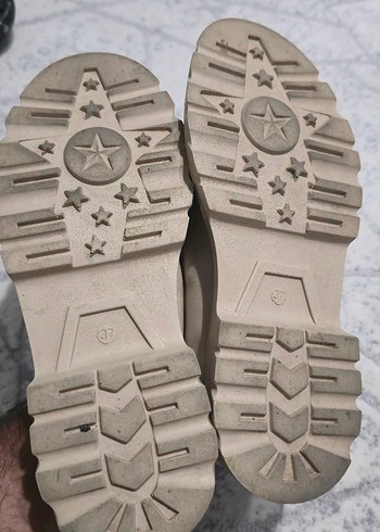 Bej Tokalı Kadın Loafer Blok Topuk - Görsel 7