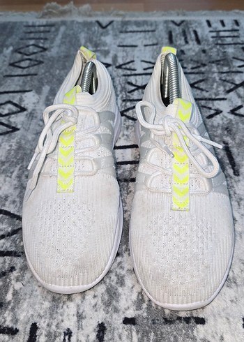 Hummel Beyaz Kadın Spor Ayakkabı Elastik Detaylı - Görsel 2