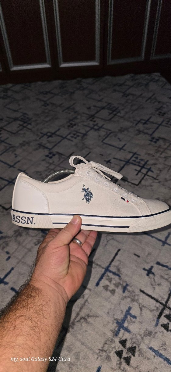 Us polo Assn Beyaz  Spor Ayakkabı Stiletto Topuklu - Görsel 3