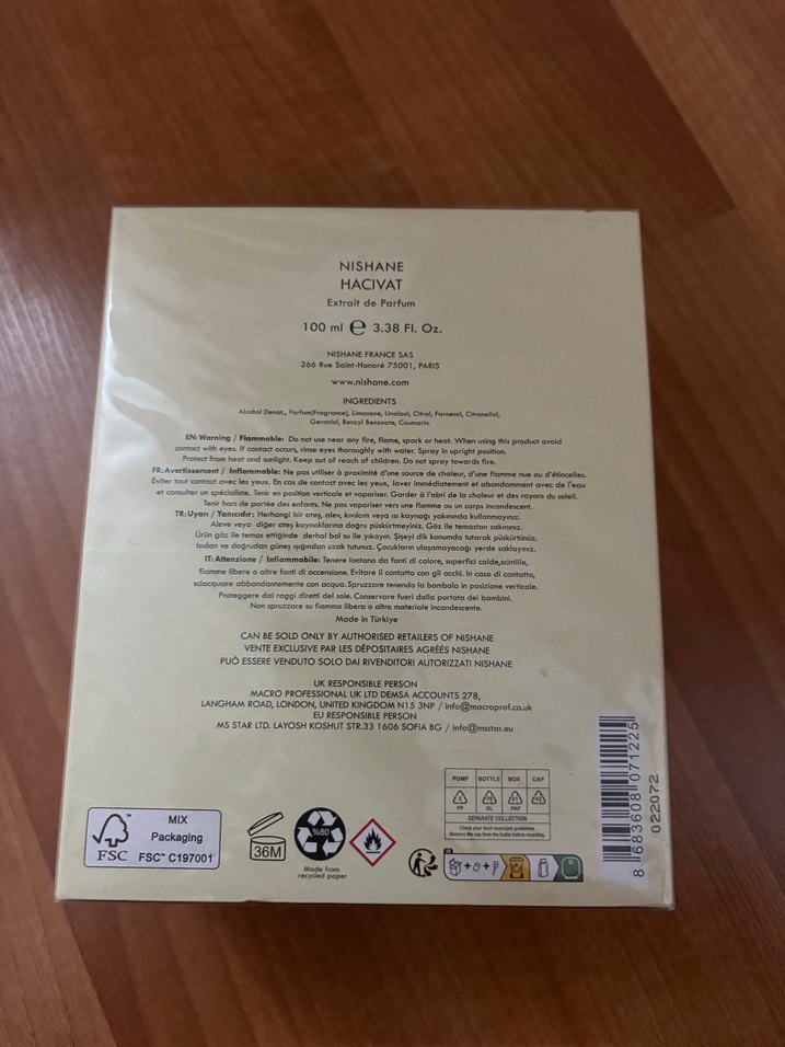 100 ml Nishane Hacivat Erkek Parfümü Extrait de Parfum - Görsel 2