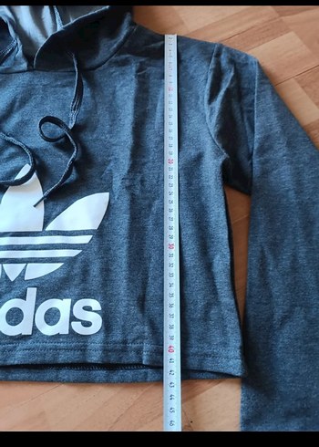 l Beden Adidas Gri Kapüşonlu Sweatshirt