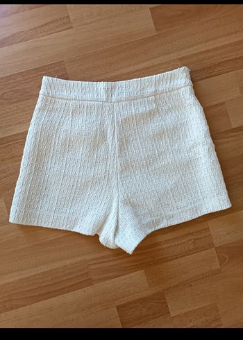 xs Beden beyaz Renk zara tüvit şort etek