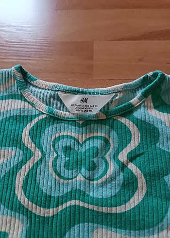 Kız Çocuk Turkuaz Tie-Dye Kısa Kollu Tişört - Görsel 2