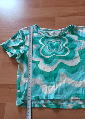 Kız Çocuk Turkuaz Tie-Dye Kısa Kollu Tişört - Görsel 3