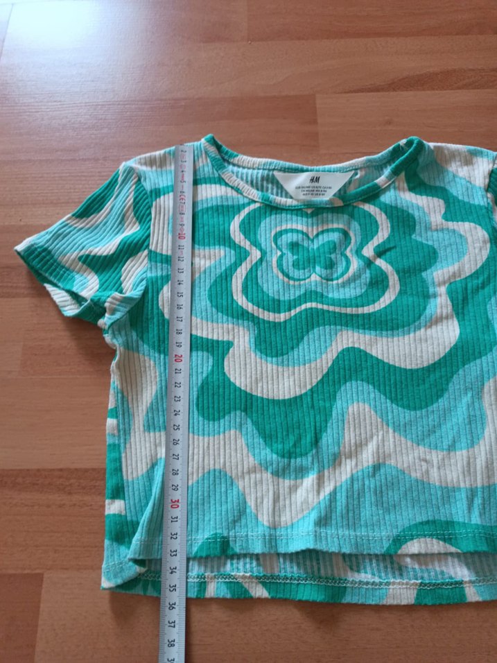 Kız Çocuk Turkuaz Tie-Dye Kısa Kollu Tişört - Görsel 3