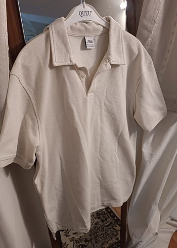 Beyaz zara Erkek Polo Tişört - Görsel 3