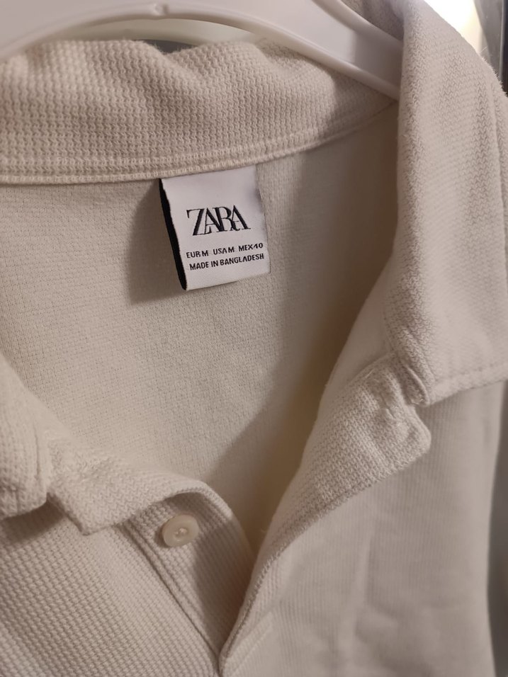 Beyaz zara Erkek Polo Tişört - Görsel 2