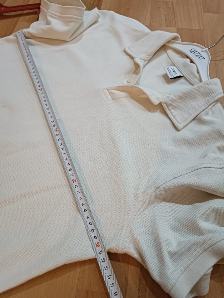 Beyaz zara Erkek Polo Tişört - Görsel 5