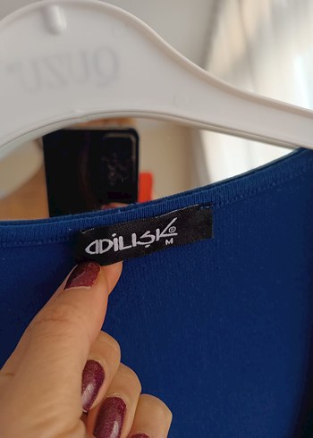 Lacivert Uzun Kollu Midi Elbise - Görsel 3