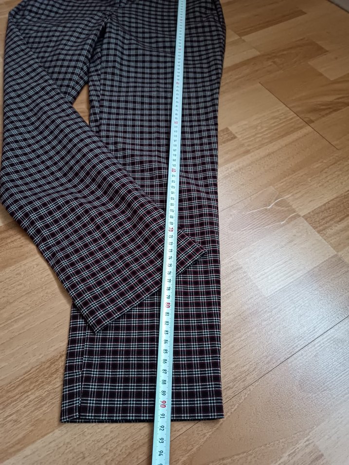 adl bordo Kumaş Pantolon - Görsel 5