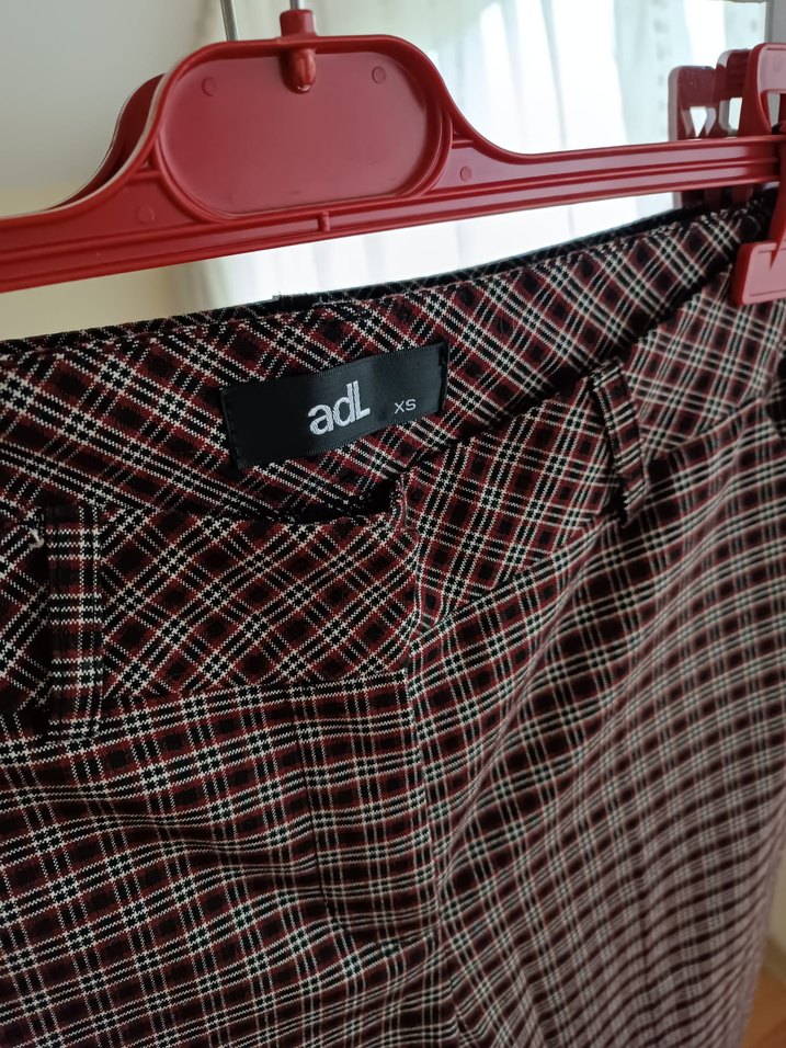 adl bordo Kumaş Pantolon - Görsel 2