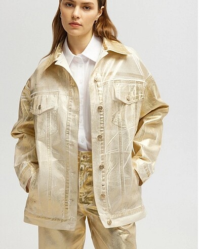 Zara TOUCHE GOLD KOT CEKET