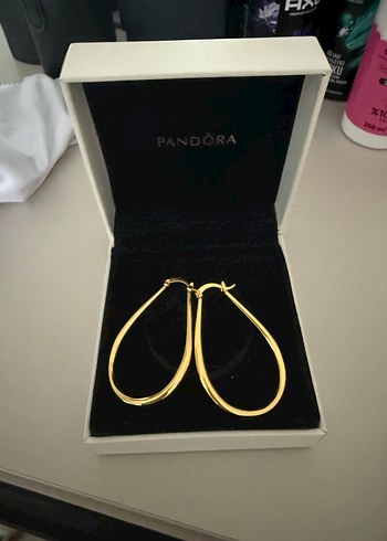 Pandora Pandora Altın Renkli Tokalı Midi Küpe