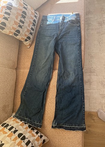 Massimo Dutti Kadın Bol Kesim Denim Pantolon