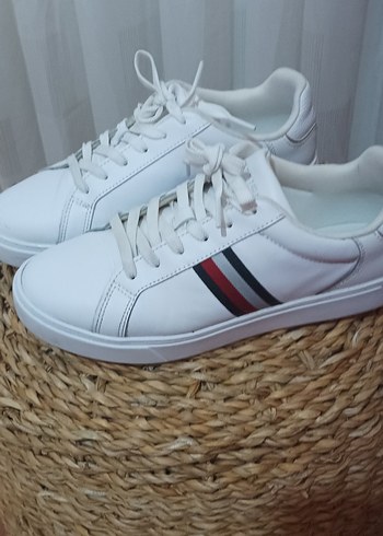 Tommy Hilfiger Hakiki Deri Sneaker Ayakkabı - Görsel 2