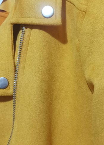 Sarı Süet Kadın Deri Ceket - Görsel 5