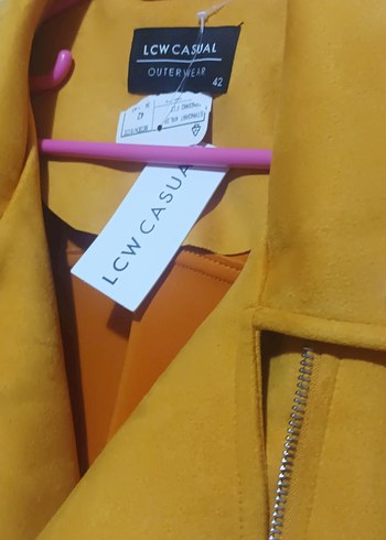 Sarı Süet Kadın Deri Ceket - Görsel 2