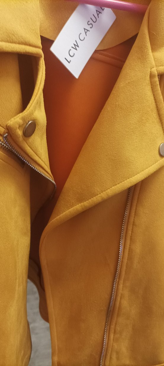 Sarı Süet Kadın Deri Ceket - Görsel 3