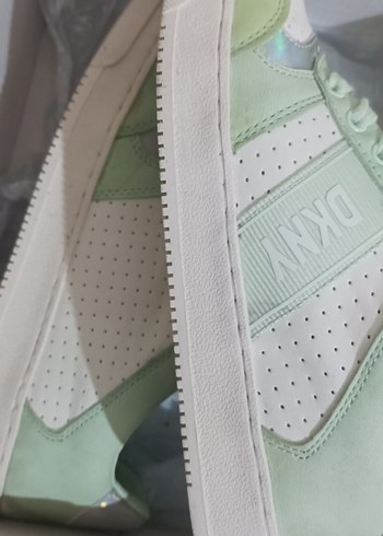 Yeşil Pastel Hakiki Deri Kadın Sneaker - Görsel 3