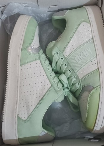 Yeşil Pastel Hakiki Deri Kadın Sneaker - Görsel 6