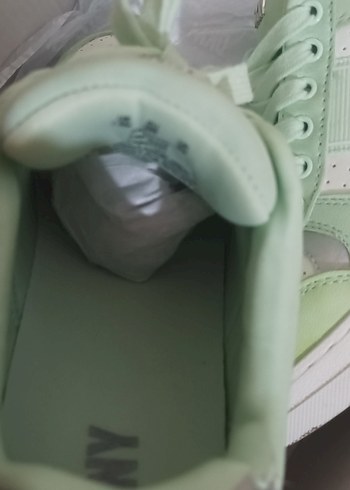 Yeşil Pastel Hakiki Deri Kadın Sneaker - Görsel 5