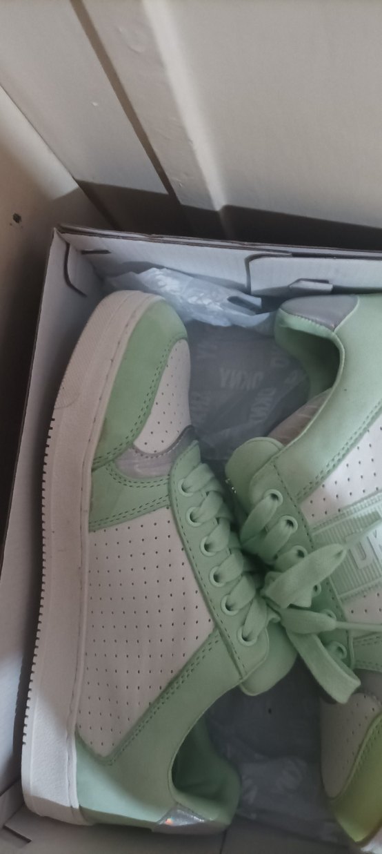 Yeşil Pastel Hakiki Deri Kadın Sneaker - Görsel 2