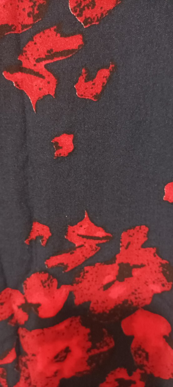 Kırmızı Çiçek Desenli Straplez Uzun Elbise - Görsel 3