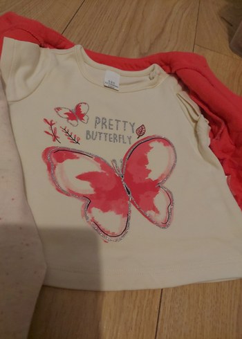 Kız Bebek Uzun Kollu Kırmızı Takım - Görsel 2